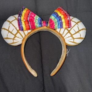 Disney Rainbow and Gold Minnie Mouse Ears Headband